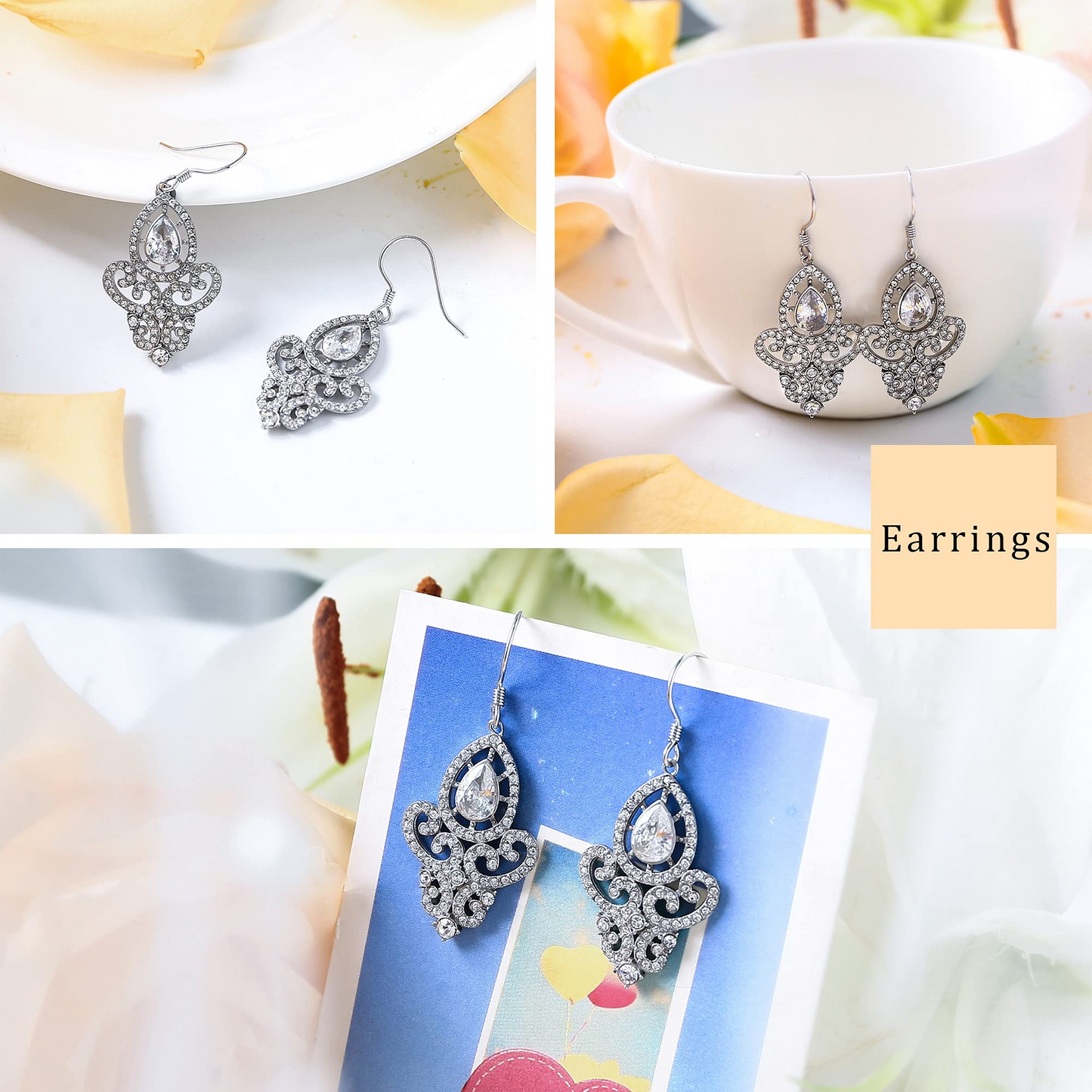 Dangle Wedding Earrings