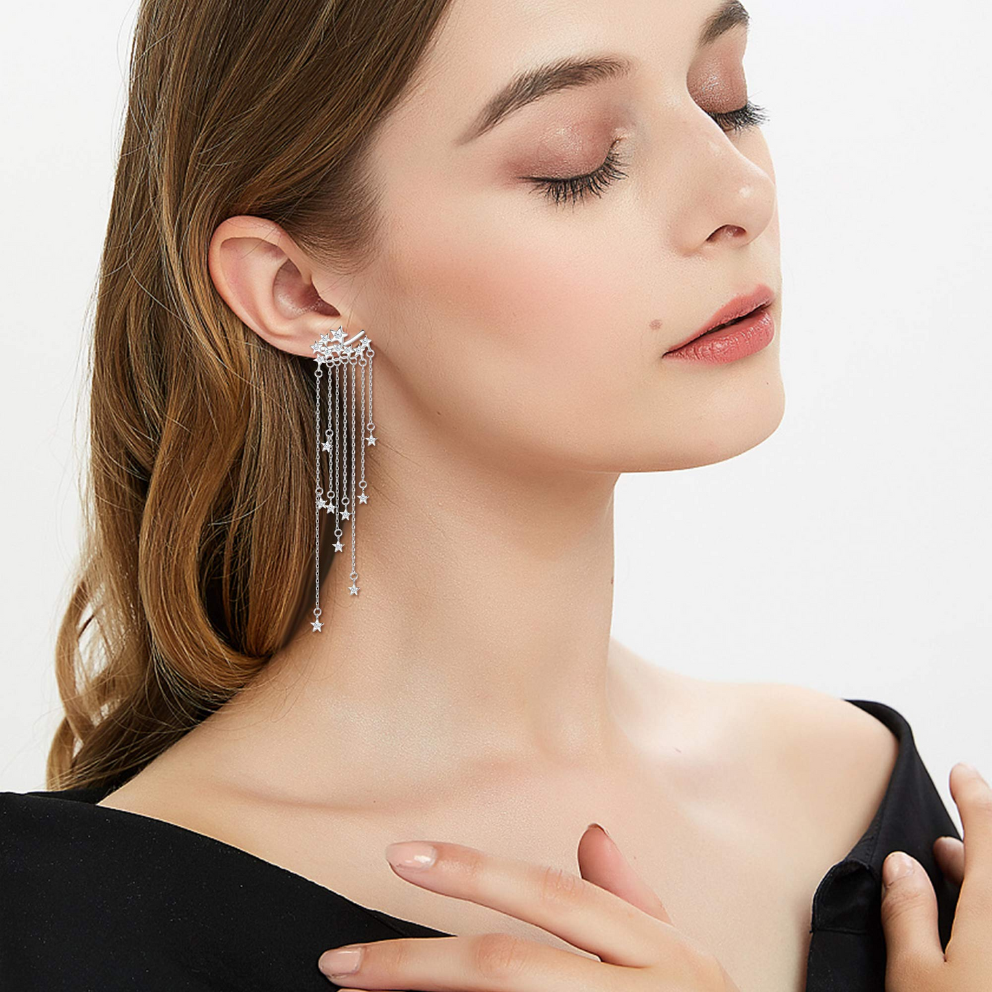 Stars Long Tassel Earrings