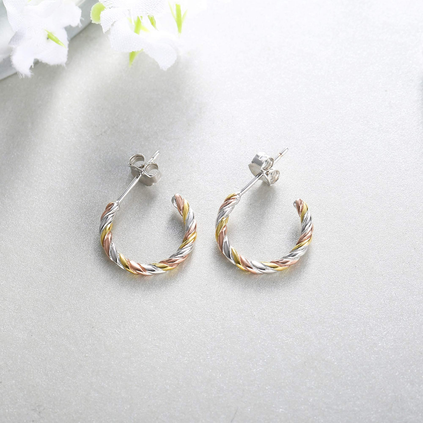 Twisted Half Hoop Earrings