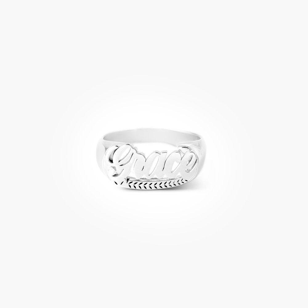 Throwback Custom Name Ring
