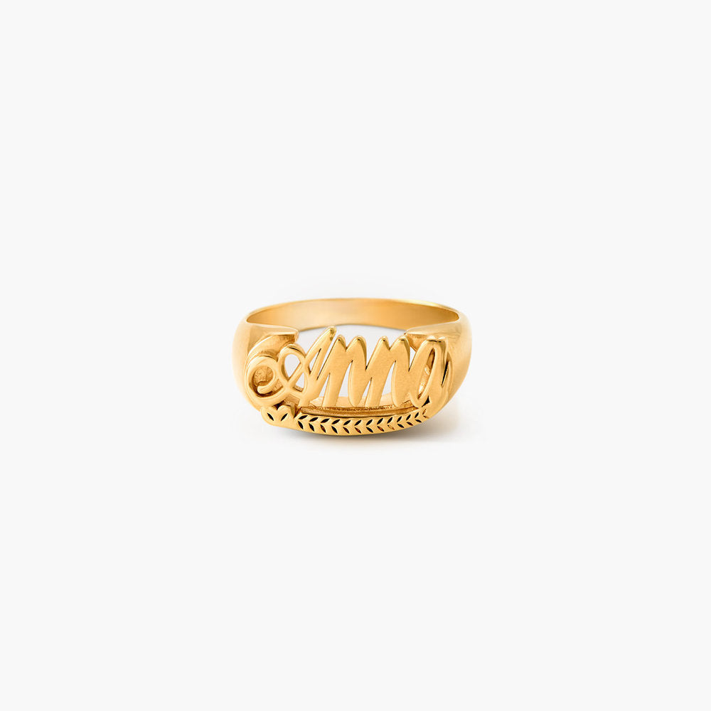 Throwback Custom Name Ring