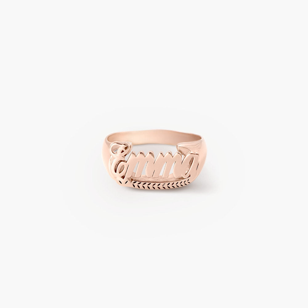 Throwback Custom Name Ring