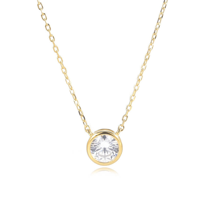 Simple round Sterling Silver Necklace