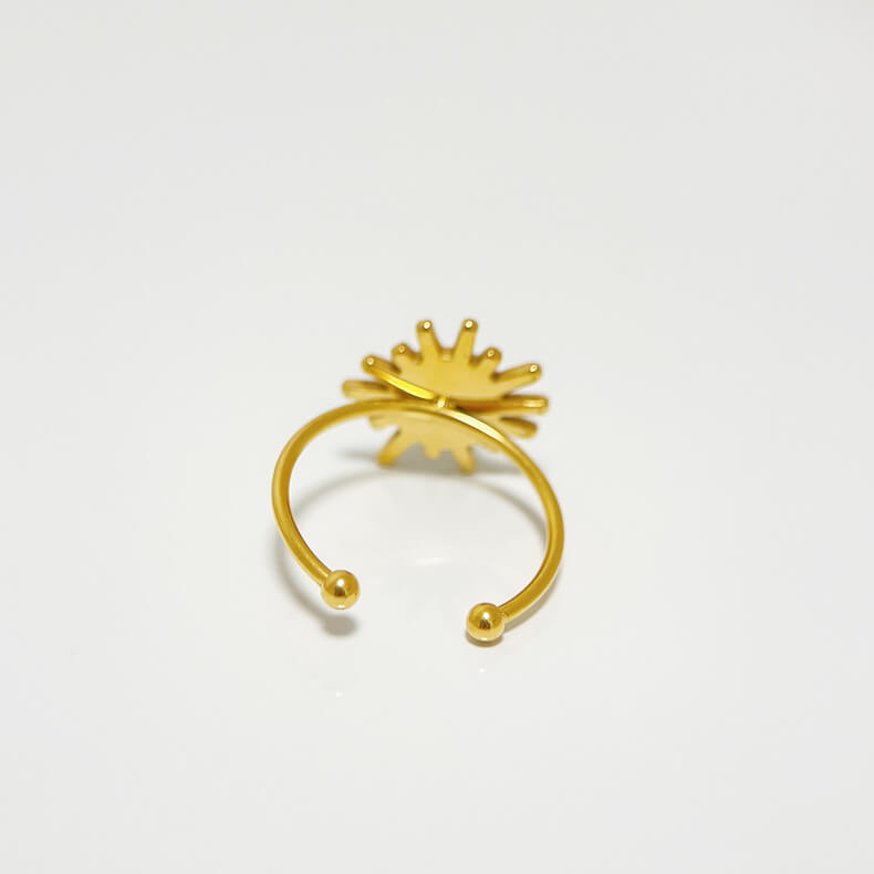 Amazonite Stone Palace Style Open Ring