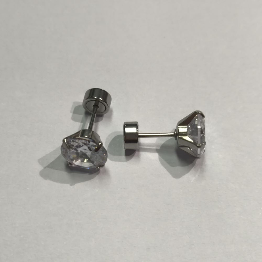 Push-in Flat Back Stud Earrings