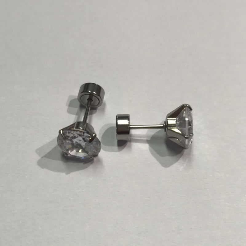 Push-in Flat Back Stud Earrings