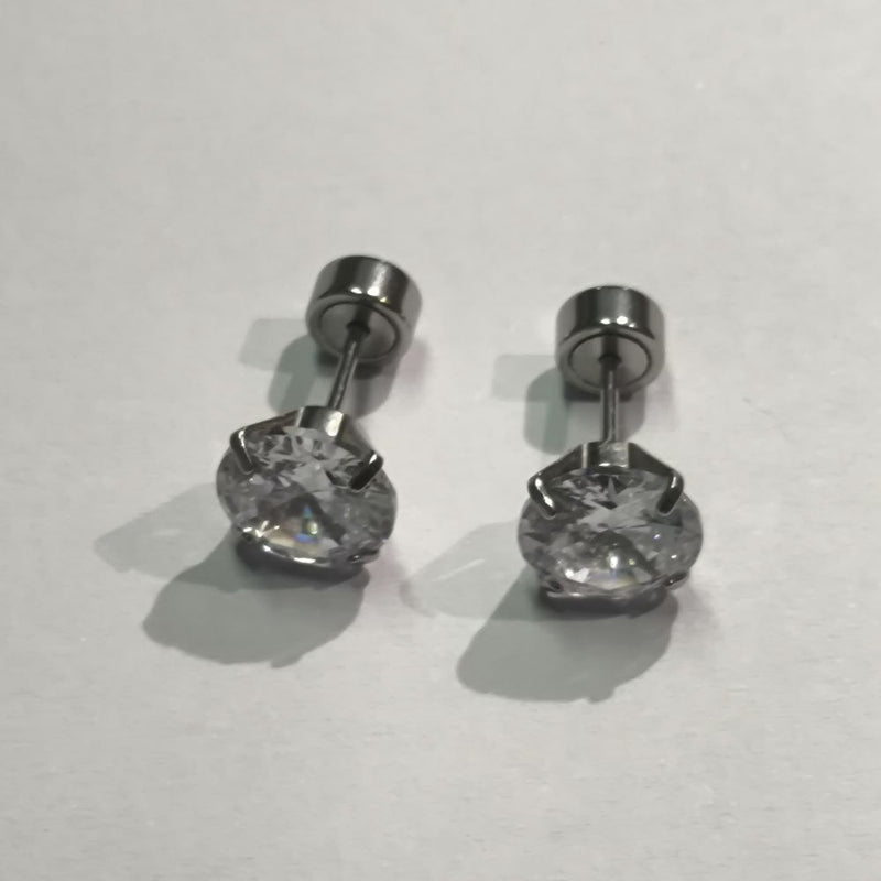 Push-in Flat Back Stud Earrings