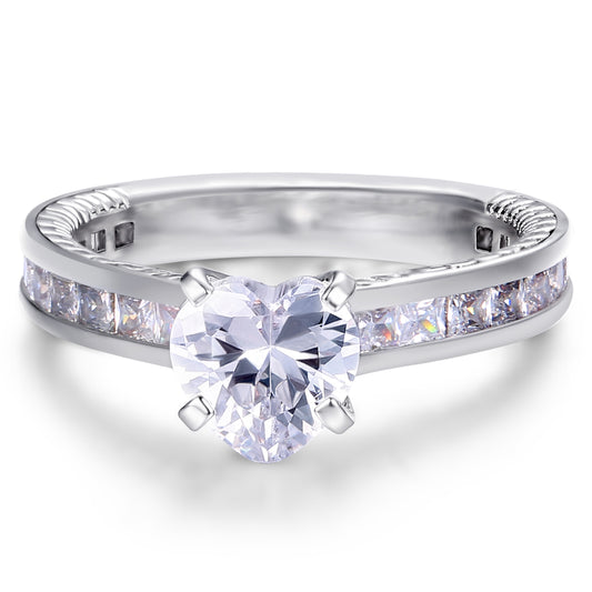 Classic Heart Cut Sterling Silver Ring