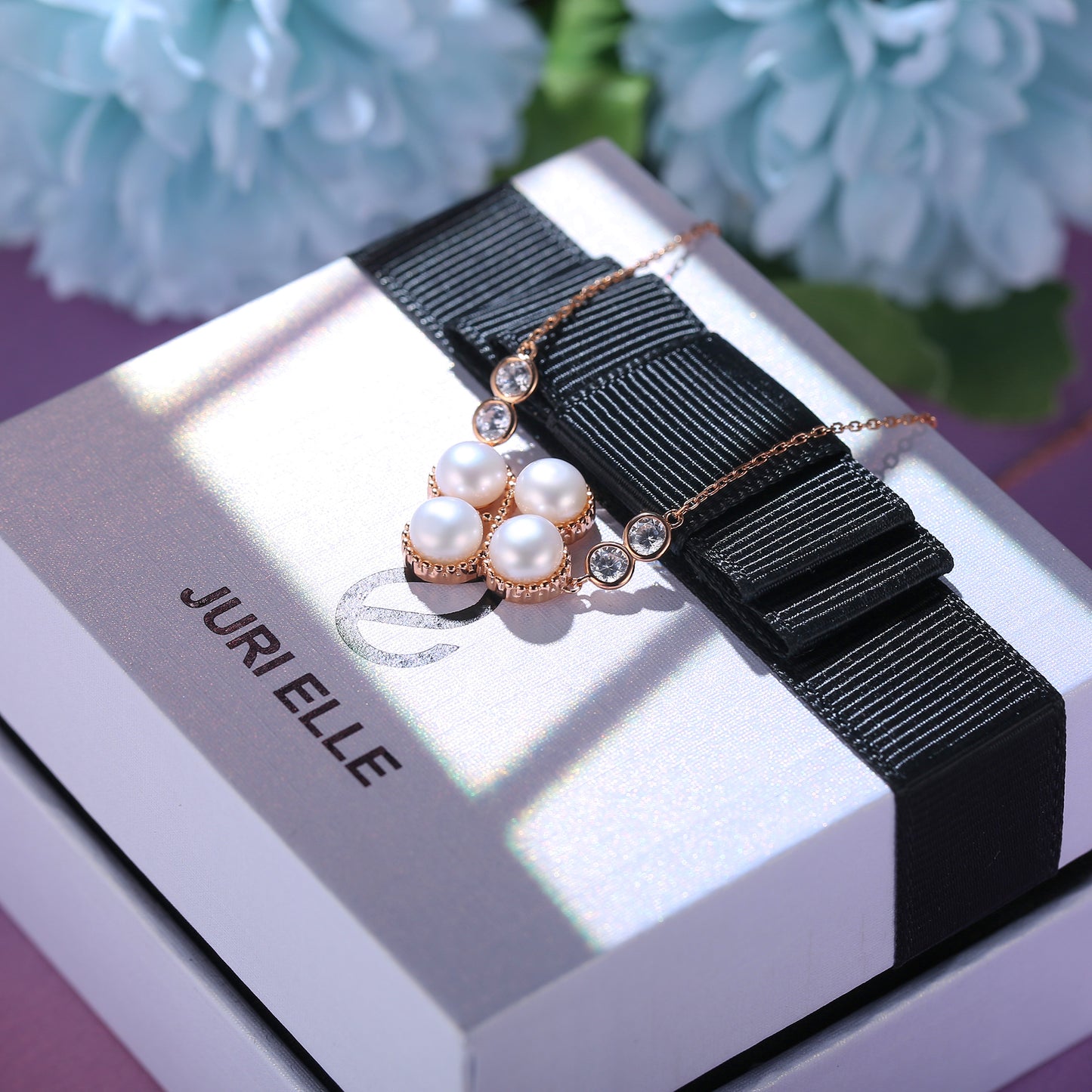 Clover Cultured Pearl Sterling Silver Necklace