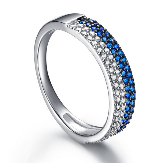 Simple Round Cut Sterling Silver Ring For Women-TL-Juri Elle