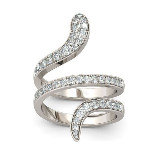 Snake Shape Sterling Silver Cocktail Ring-JE-Juri Elle