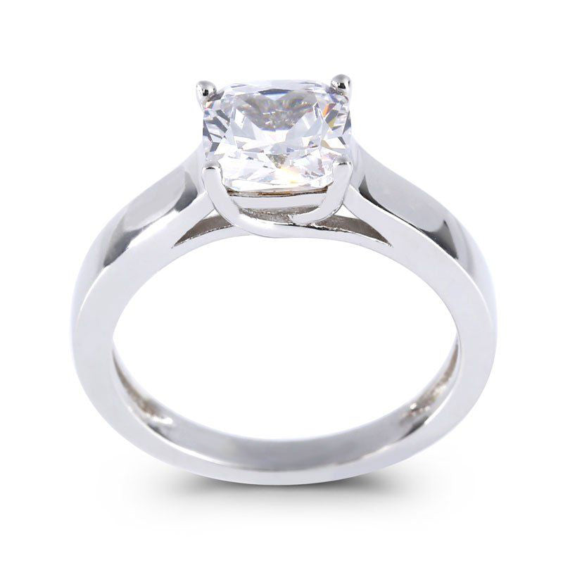 Cushion Cut Sterling Silver Ring-JE-Juri Elle