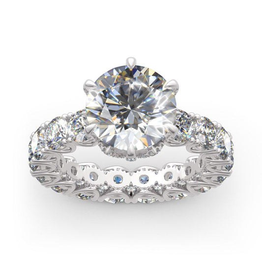 Round Cut Eternity Sterling Silver Ring-JE-Juri Elle