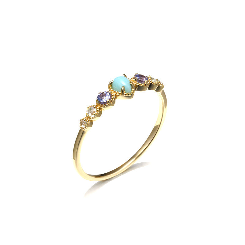 Blue Tanzanite Sterling Silver Ring-DL-Juri Elle