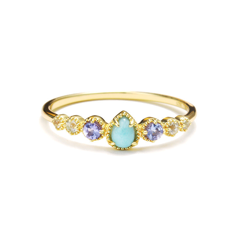 Blue Tanzanite Sterling Silver Ring-DL-Juri Elle
