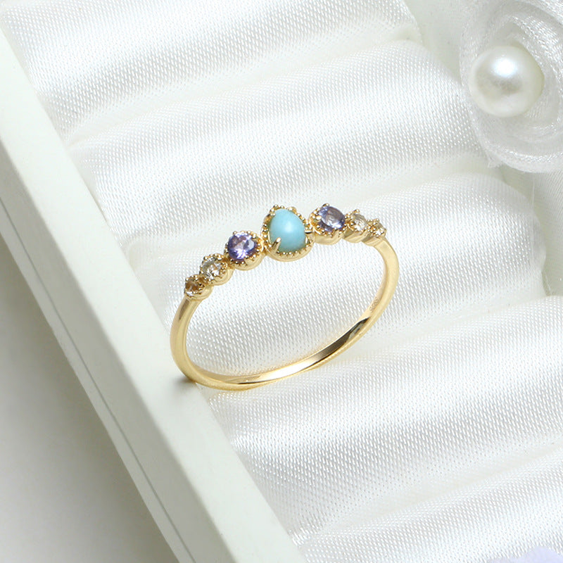 Blue Tanzanite Sterling Silver Ring-DL-Juri Elle
