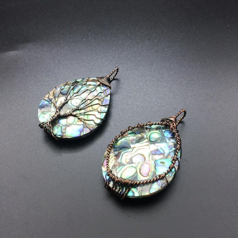 Bohemian Natural Shell Tree Of Life Necklace