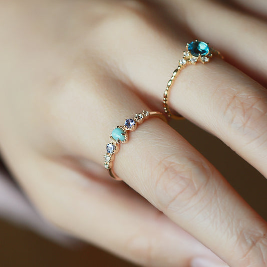 Blue Tanzanite Sterling Silver Ring-DL-Juri Elle