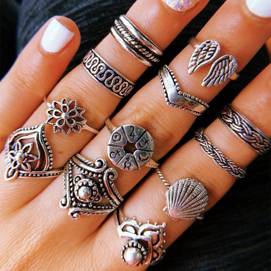 Bohemian Wing Suit Ring 14pieces