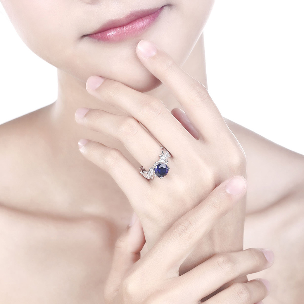 Classic Round Cut Sterling Silver Ring Set-ZX-Juri Elle