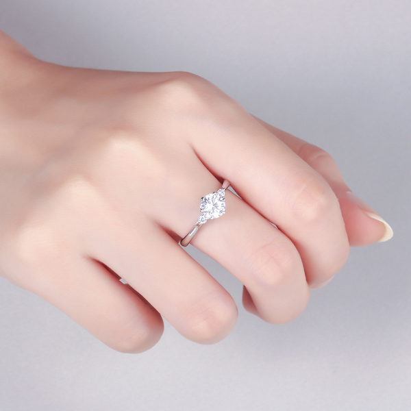 Wedding Round Cut Sterling Silver Ring For Women-TL-Juri Elle