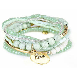 Bohemian Beaded Bracelets for Women Multilayer Stretch Stackable Bracelet Set Multicolor Jewelry