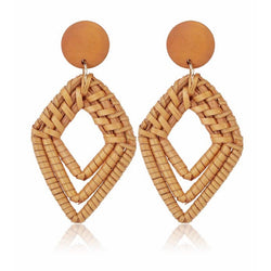 Rattan Dangle Earrings for Women