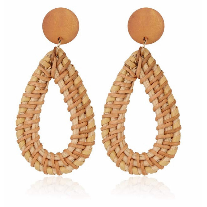 Rattan Dangle Earrings for Women