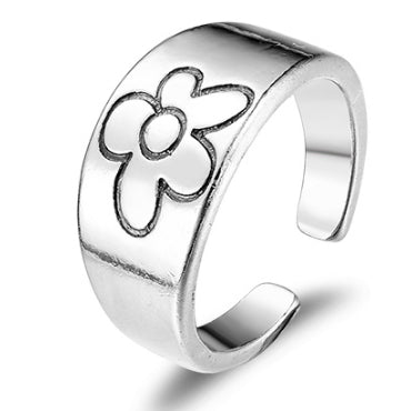 Gothic Punk Adjustable Open Rings