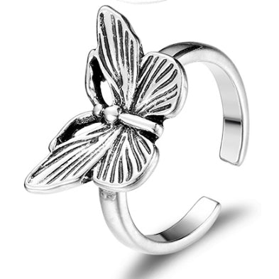 Gothic Punk Adjustable Open Rings