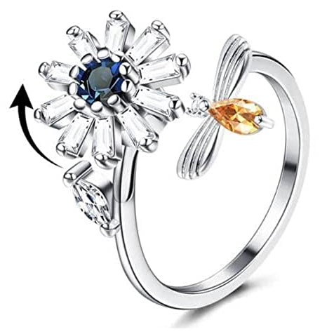Flowers Fidget Anxiety Ring D