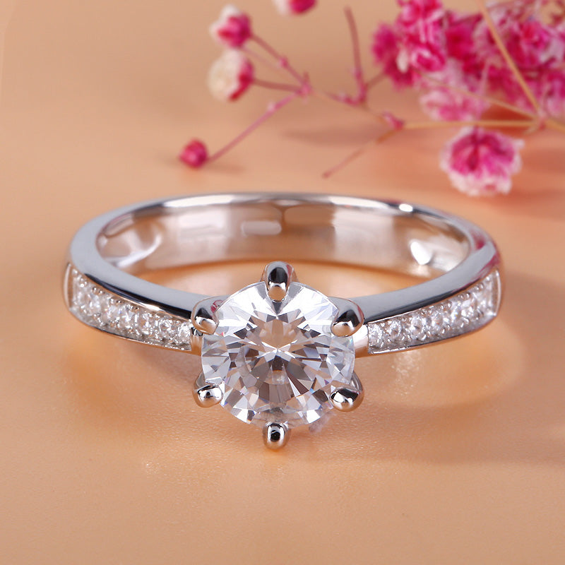 Classic Round Cut Sterling Silver Ring-JE-Juri Elle
