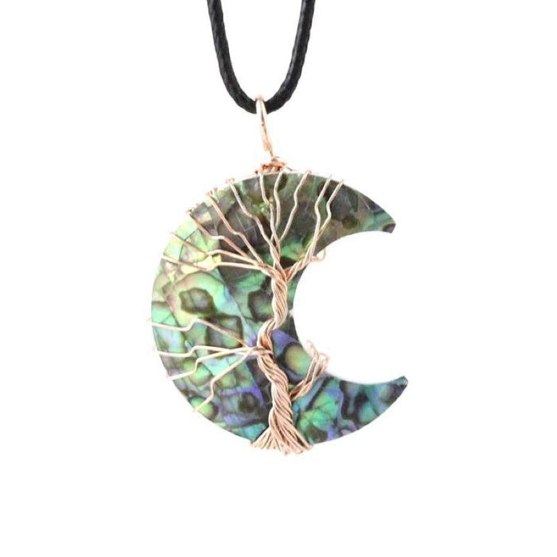 Bohemian Natural Shell Tree Of Life Necklace