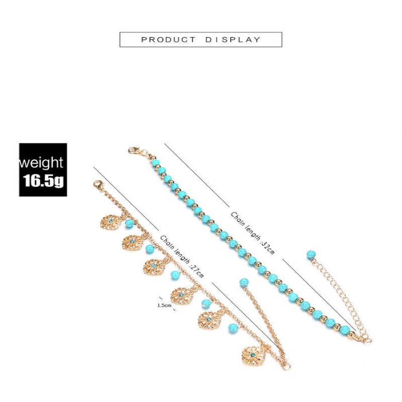 Bohemian Pine Beads Anklet Loose