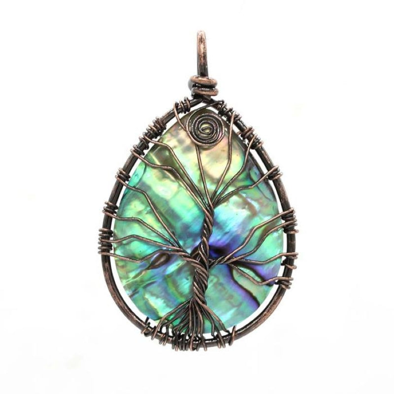 Bohemian Natural Shell Tree Of Life Necklace