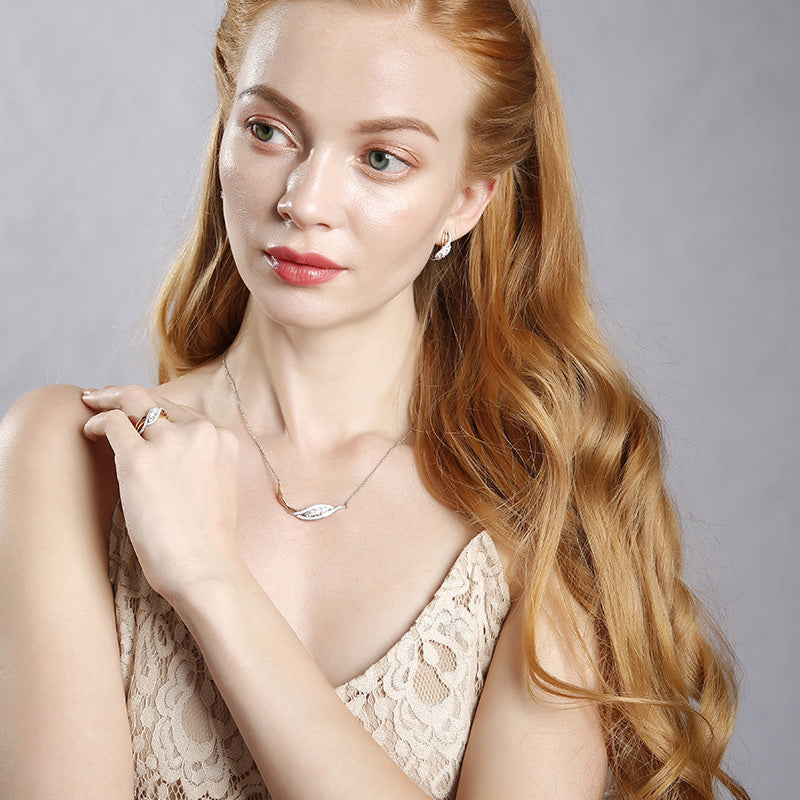 Fancy Tri-Tone Necklace-JE-Juri Elle