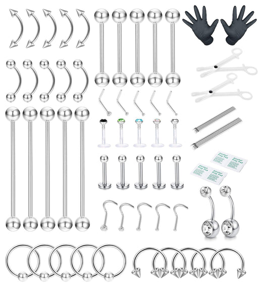 Professional Piercing Kit Stainless Steel 14G 16G