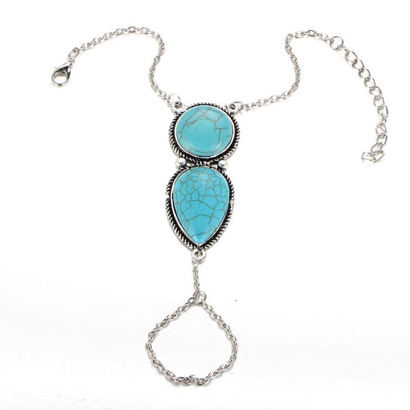 Bohemian Turquoise Finger Bracelet