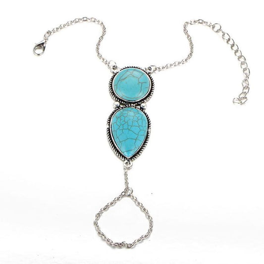 Bohemian Turquoise Finger Bracelet