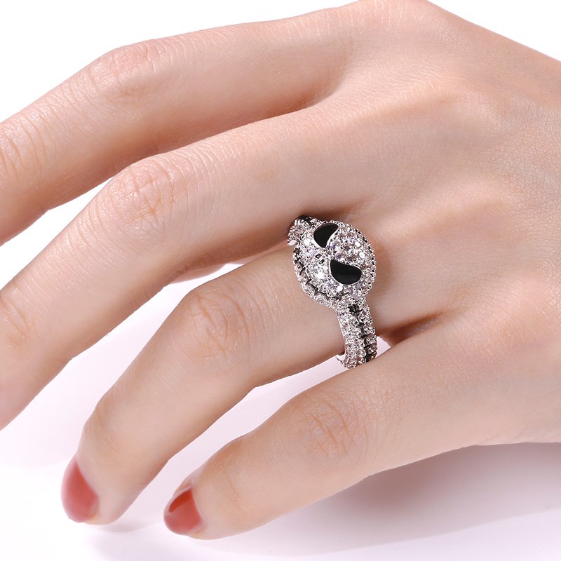 "Pumpkin King" "Jack Skull" Cute Halloween Christmas Gift Sterling Silver Skull Ring-JE-Juri Elle