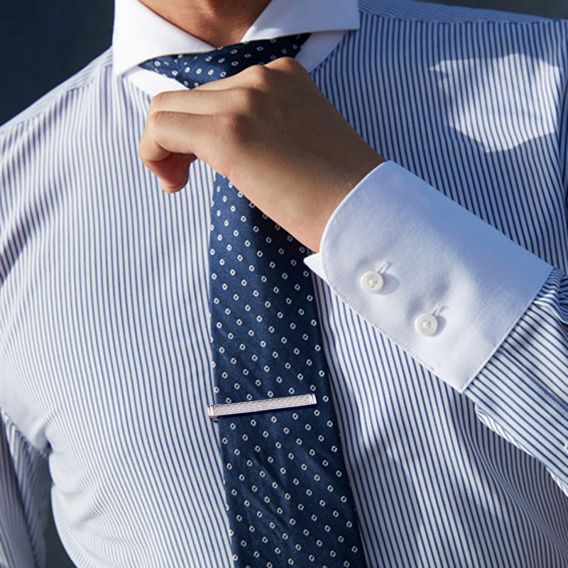 FIOROYAL 12Pcs Tie Clips for Men Silver Black Gold Tone Tie Bar for Re –  Jurielle