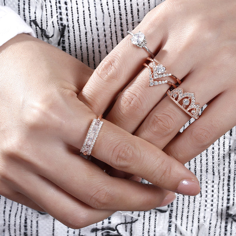 Milgrain Crown Sterling Silver Ring-JE-Juri Elle