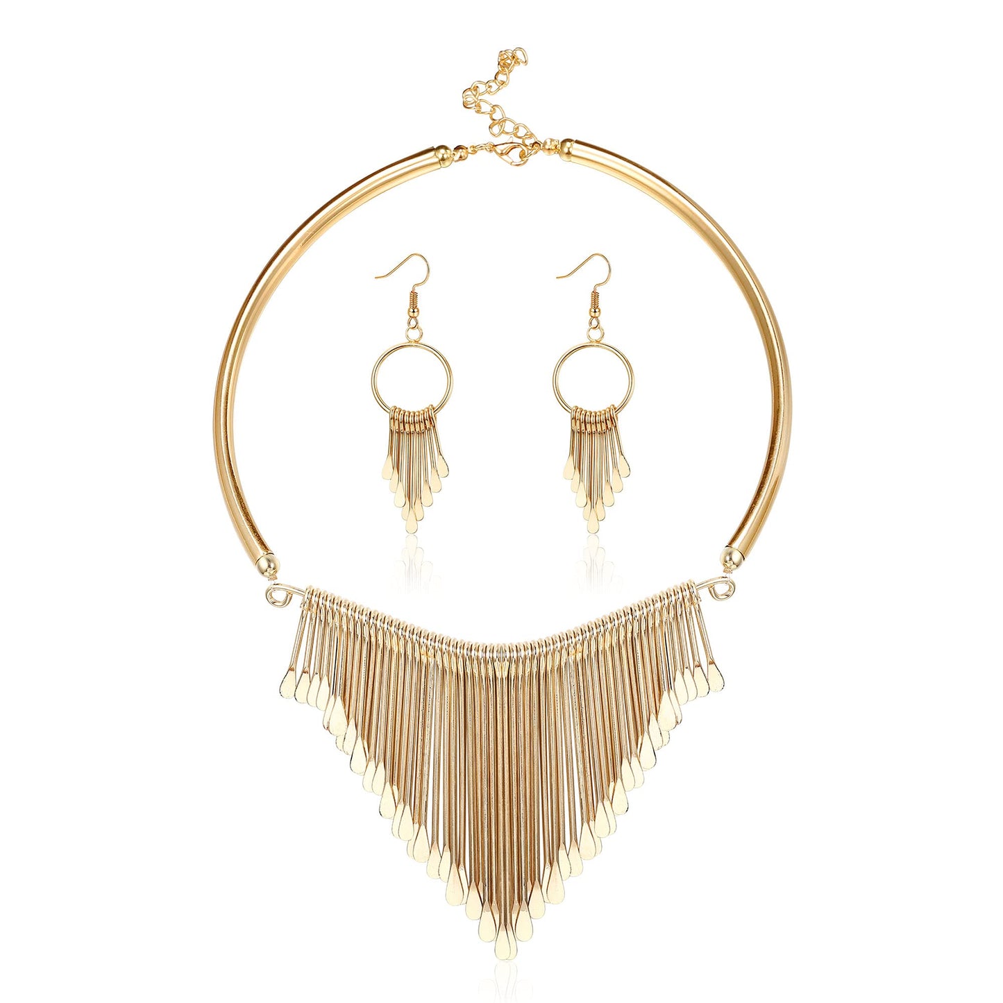 Choker Necklace Earrings Set for Women