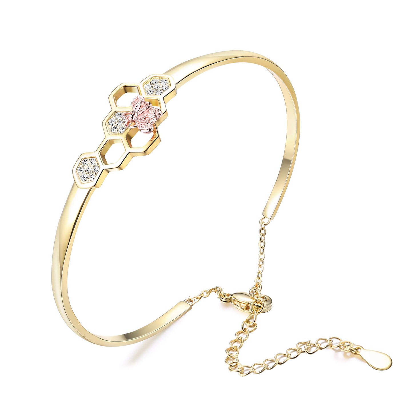 Bee Bracelet Open Bangles Adjustable Chain
