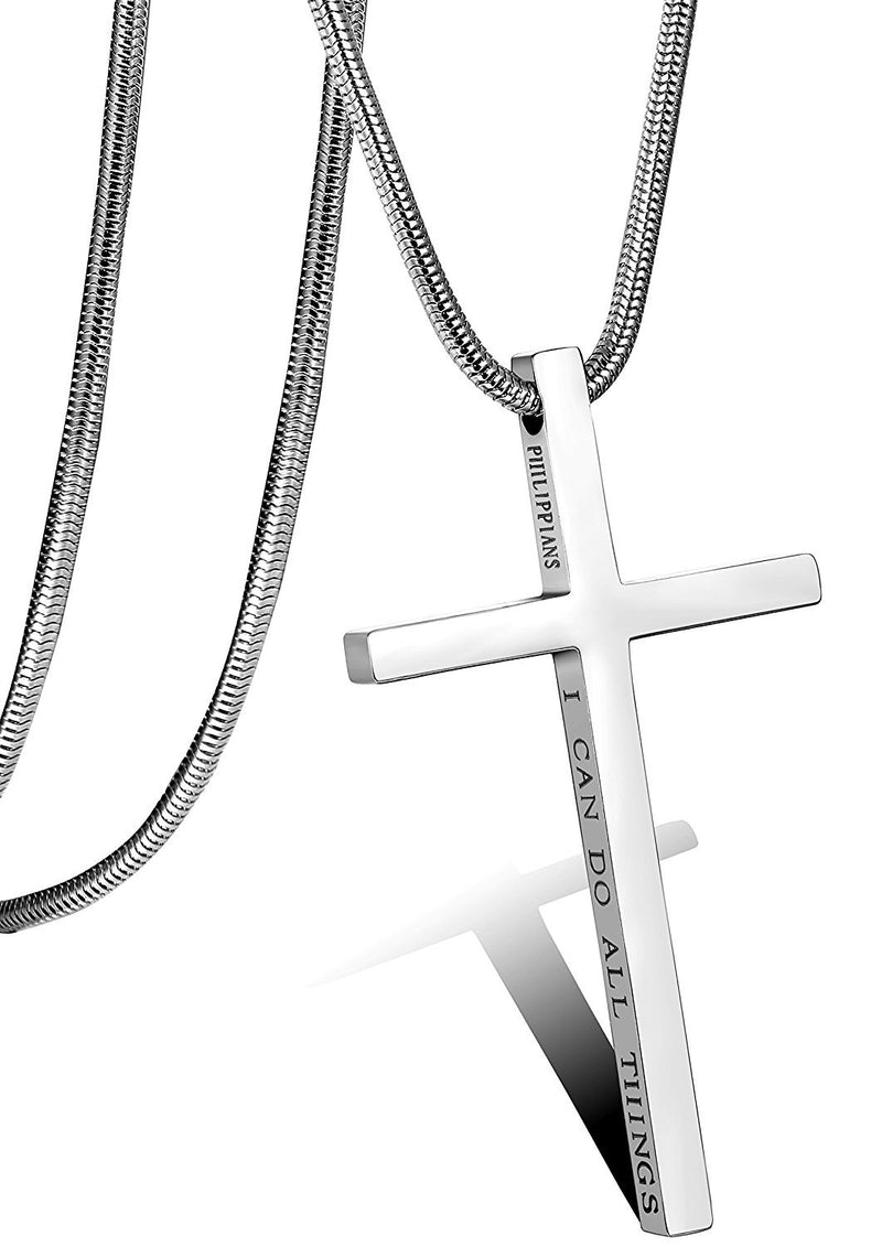 Steel Stainless Steel Cross Necklace for Men