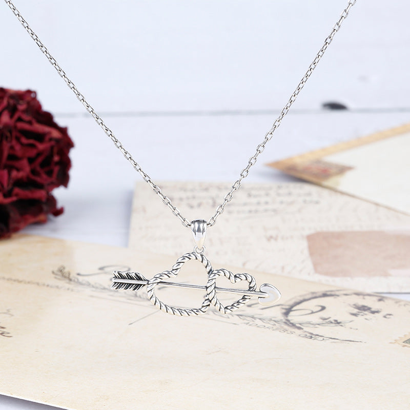 Arrow and Heart Necklace-JE-Juri Elle