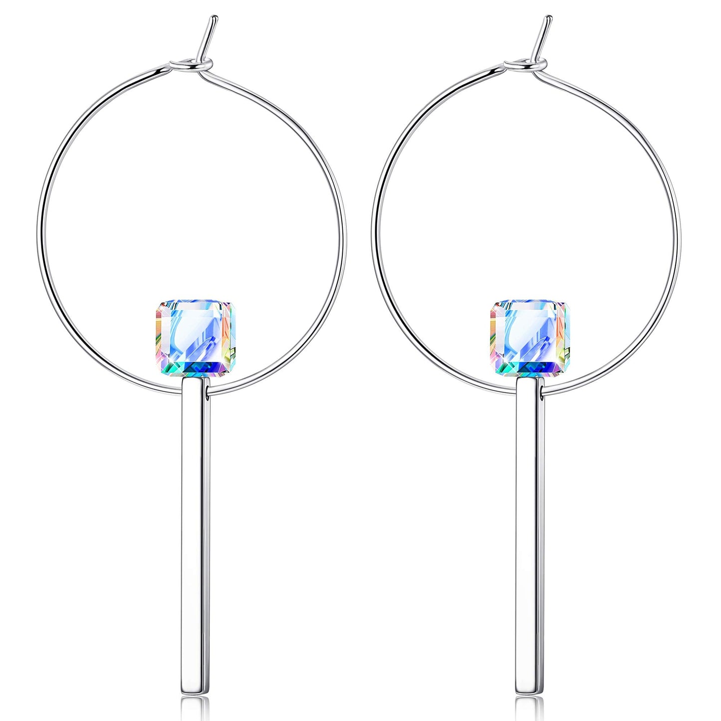 Austrian Geometric Dangle Earrings