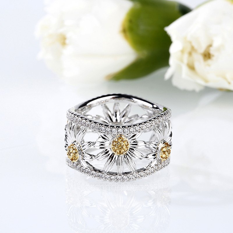 Daisy Sterling Silver Women's Band-JE-Juri Elle