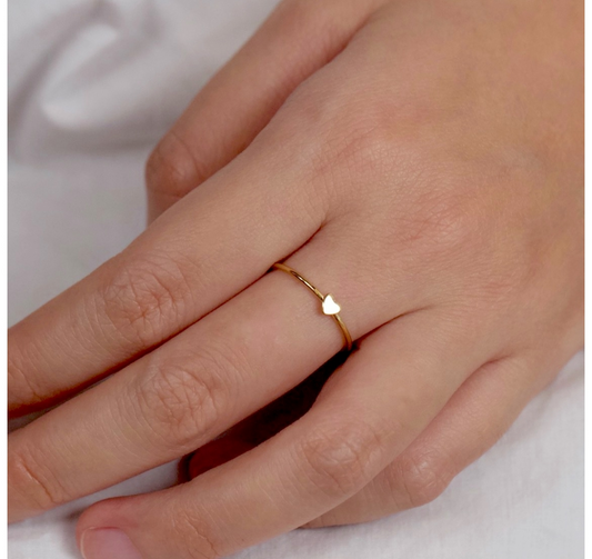 Little Gold Heart Ring-J&CO-Juri Elle