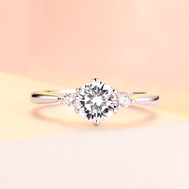 Wedding Round Cut Sterling Silver Ring For Women-TL-Juri Elle